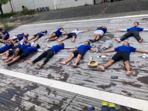 同期の天日干しです